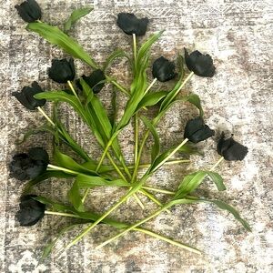12 Elegant Black Tulips from West Elm. Like new. 5$ each